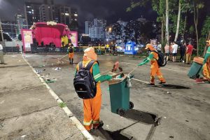 Foram cerca de 19,9 toneladas de resíduos retiradas das ruas pelo Serviço de Limpeza Urbana (SLU) entre os dias 10 e 13 de fevereiro | Foto: Divulgação/SLU