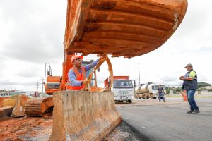 A próxima fase da obra no Viaduto do Riacho Fundo é a de escavação | Fotos: Lúcio Bernardo Jr./Agência Brasília