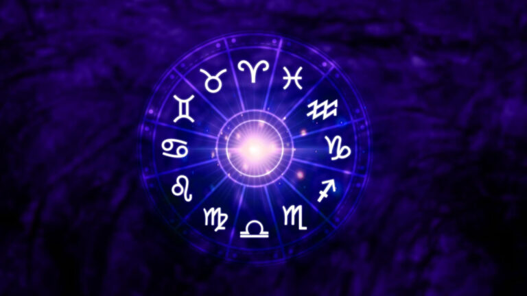 Composição ilustrativa de astrologia para o especial dos aniversariantes da semana.